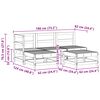 vidaXL Garten-Lounge-Set 5 pcs Wachsbraun Massives Kiefernholz