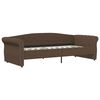 vidaXL Tagesbett mit Matratze USB Braun Stoff 90x200 cm