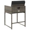 vidaXL Gartenst&uuml;hle mit Kissen 4 Stk. Grau Poly Rattan