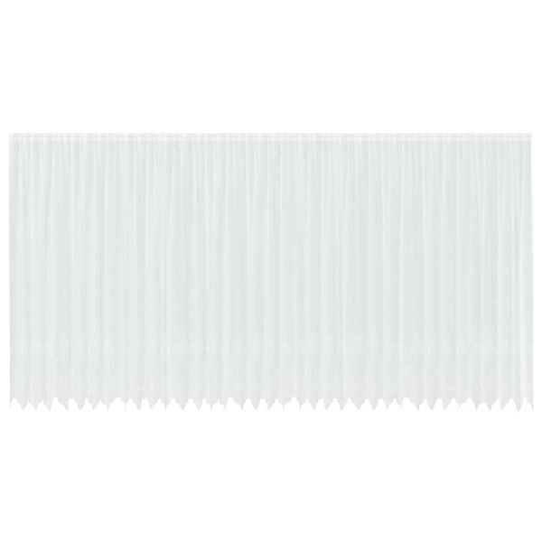 vidaXL Spitzenvorhang mit Vorh&auml;ngen Floral Wei&szlig; 300 x 900 cm Polyester