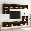 vidaXL TV-Schr&auml;nke mit LED-Leuchten 2 Stk. Braun Eichen-Optik