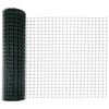 vidaXL Zaun mit Pfosten Gr&uuml;n 1,4 x 10 m Stahl und PVC