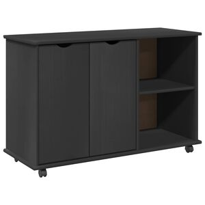 vidaXL Rollschrank MOSS 100 x 39 x 65,5 cm Massivholz Kiefer Grau