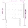 vidaXL Kopfteil mit Ohren Creme 103x16x118/128 cm Kunstleder