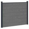 vidaXL Zaunelement WPC und Aluminium Grau