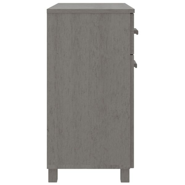 vidaXL Sideboard HAMAR Hellgrau 79x40x80 cm Massivholz Kiefer