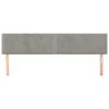 vidaXL Kopfteile 2 Stk. Hellgrau 90x5x78/88 cm Samt
