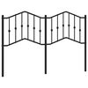 vidaXL Ersatz-Kopfteil Metall Schwarz 135 cm