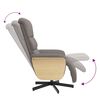 vidaXL Relaxsessel mit Fu&szlig;teil Taupe Stoff