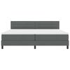 vidaXL Boxspringbett mit Matratze Dunkelgrau 200 x 200 cm Stoff
