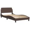 vidaXL Bettgestell "Viana" mit LED ohne Matratze Braun 100x200 cm