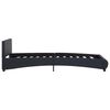 vidaXL Bettgestell mit LED Schwarz Kunstleder 100x200 cm
