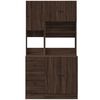 vidaXL K&uuml;chenschrank Braun Eichen-Optik 95x50x180 cm Holzwerkstoff
