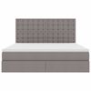 vidaXL Bett mit Stauraum und LED mit LED Taupe 180 x 200 cm Polyester