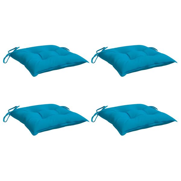 vidaXL Stuhlkissen 4 Stk. Hellblau 40x40x7 cm Oxford-Gewebe