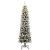 vidaXL K&uuml;nstlicher Weihnachtsbaum mit Schnee 300 LEDs 210 cm