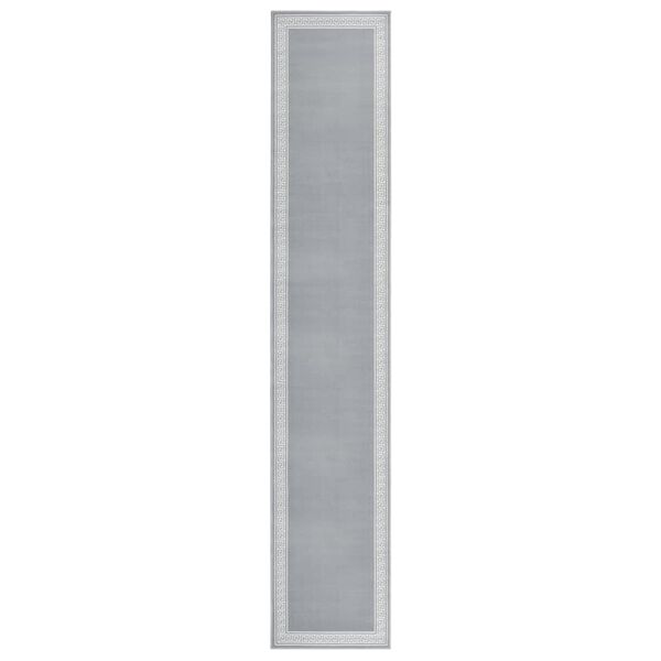 vidaXL Teppichl&auml;ufer BCF Grau mit Motiv 80x450 cm