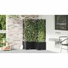 vidaXL Garten-Pflanzgef&auml;&szlig; 3 pcs Schwarz 80 x 80 x 143 cm Stahl