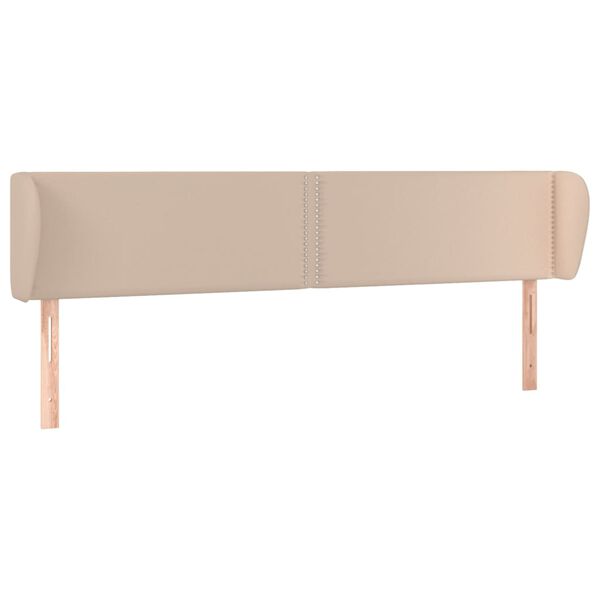 vidaXL Kopfteil mit Ohren Cappuccino-Braun 183x23x78/88 cm Kunstleder