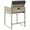 vidaXL Gartenst&uuml;hle mit Kissen 4 Stk. Hellgrau Poly Rattan