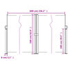 vidaXL Seitenmarkise Ausziehbar Rot 160x600 cm