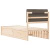 vidaXL Bettgestell mit gepolstertem Kopfteil Taupe 75 x 190 cm