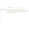 vidaXL Markise Manuell Einziehbar 500x300 cm Creme