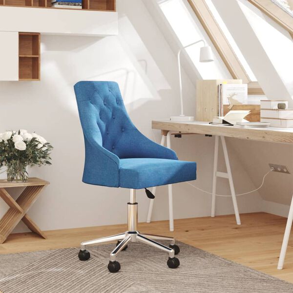 vidaXL B&uuml;rostuhl Drehbar Blau Stoff