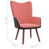 vidaXL Relaxsessel Rosa Samt und PVC
