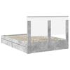 vidaXL Aufbewahrungsbett Beton Grau 150 x 200 cm Holzwerkstoff