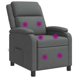 vidaXL Massage Relaxsessel Dunkelgrau Stoff
