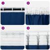 vidaXL Verdunkelungs-Vorh&auml;nge mit Ringen 2 pcs Dunkelblau 140 x 140 cm