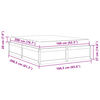 vidaXL Bett mit Matratze 160x200 cm Massivholz Kiefer