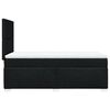 vidaXL Boxspringbett mit Matratze Schwarz 100x200 cm Stoff