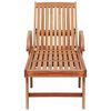 vidaXL Sonnenliegen 2 Stk. mit Auflagen Taupe Massivholz Teak