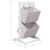 vidaXL 2-stufiges Korbregal Blumenmuster 35 x 35 x 72 cm Holz
