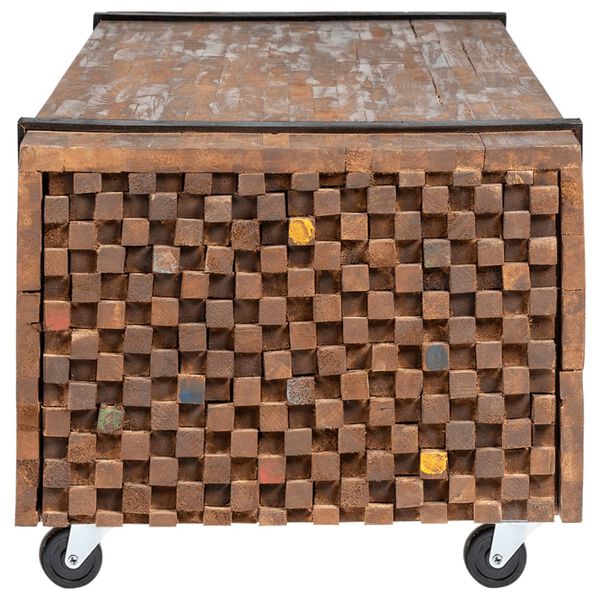 vidaXL Couchtisch 110x45x38 cm Teak Massivholz