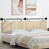 vidaXL H&auml;ngevorderseite Wandmontiert Creme 210 x 55 x 5 cm Stoff