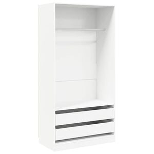 vidaXL Kleiderschrank Wei&szlig; 100x50x200 cm Holzwerkstoff