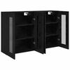 vidaXL Wandschr&auml;nke 2 pcs Schwarz Eichen-Optik 69,5 x 34 x 90 cm