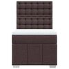 vidaXL Boxspringbett mit Matratze Dunkelbraun 90x200 cm Stoff