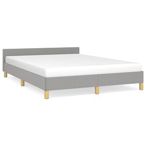 vidaXL Bettgestell ohne Matratze Hellgrau 140x200 cm Stoff