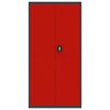vidaXL Aktenschrank Anthrazit und Rot 90x40x180 cm Stahl