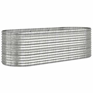 vidaXL Hochbeet Verzinkter Stahl 224x80x68 cm Silbern