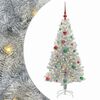 vidaXL Weihnachtsbaum mit 150 LEDs mit St&auml;nder Silber 150 cm PET