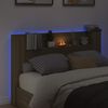 vidaXL Kopfteil-Schrank mit LED mit Regal Sonoma 160 x 16,5 x 103,5 cm
