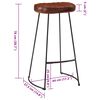 vidaXL 7-tlg. Bar-Set Raues Mangoholz und Metall