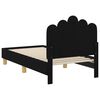 vidaXL Kinderbettgestell mit Kopfteil Schwarz 70 x 140 cm Stoff