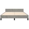 vidaXL Bettgestell ohne Matratze Hellgrau 140x190 cm Samt