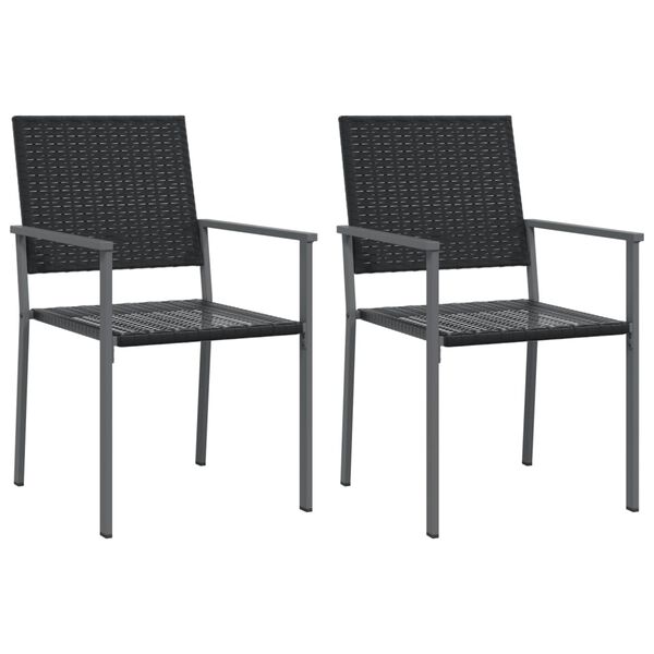 vidaXL 3-tlg. Garten-Essgruppe Poly Rattan und Stahl